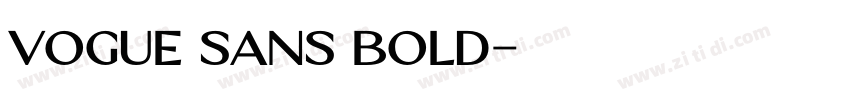 Vogue Sans Bold字体转换